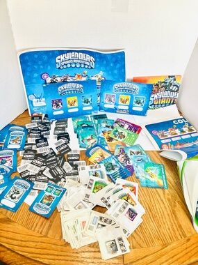 Skylanders Stickers Posters Code & Trading Cards Lot Used Read Spyro & More